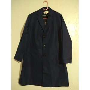Prologue Rain Coat Ladies XS Navy Button Up Lapel Outdoor Classic Career‎ Work